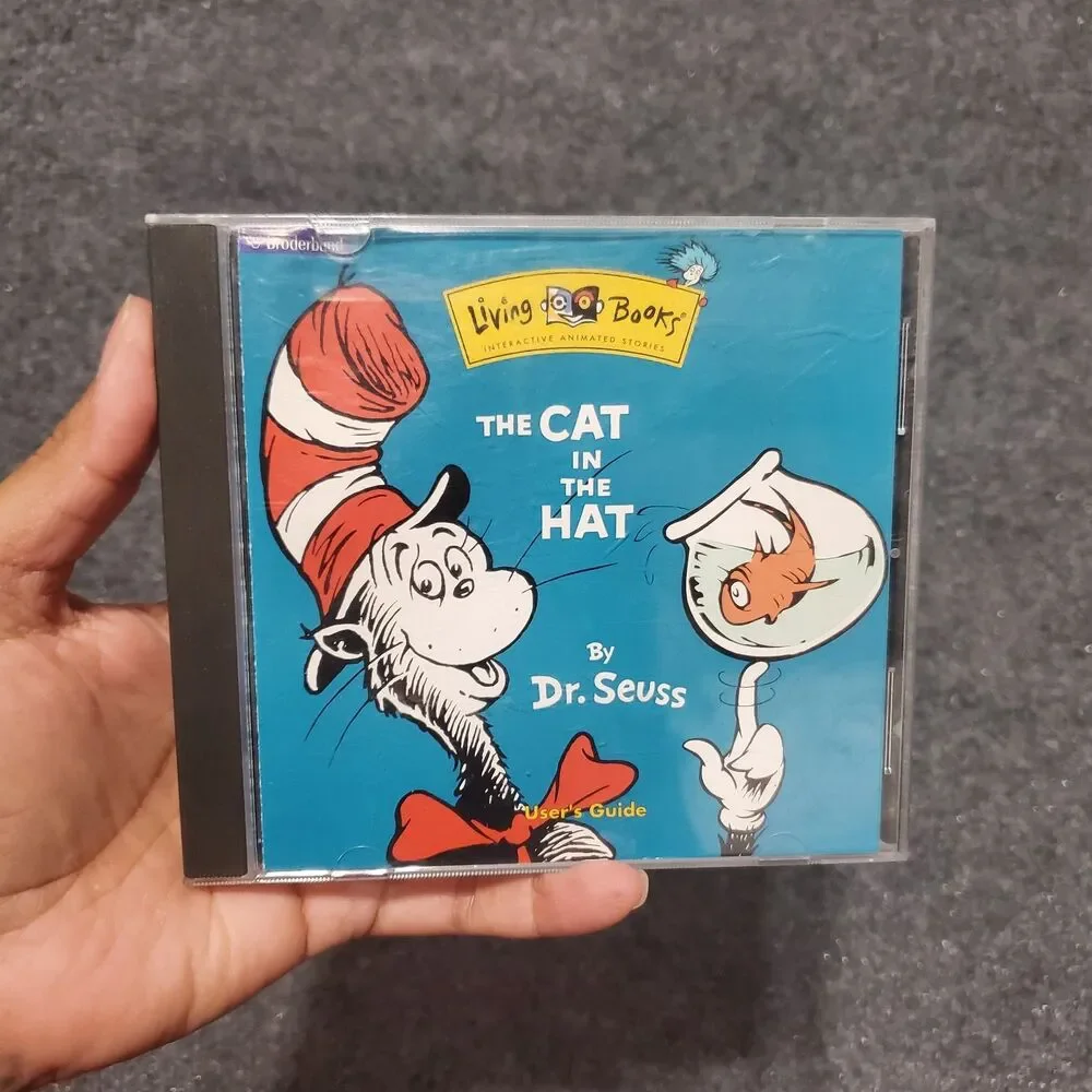 The Cat In The Hat By Dr Seuss PC Game Living Books User's Guide Vintage 90s